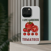 DistinctInk ToughCase for Apple iPhone, Compatible with MagSafe Charging - I Love Gardening from My Head Tomatoes