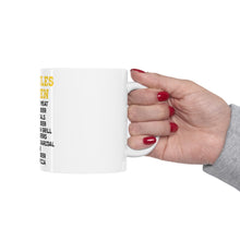 DistinctInk Glossy White Coffee / Tea Mug - BBQ Rules for Men