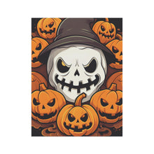 DistinctInk Garden & House Banner Flag with Spooky Skeleton Pumpkin Patch Design for Halloween