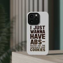 DistinctInk ToughCase for Apple iPhone, Compatible with MagSafe Charging - I Just Wanna Have ABS-olutely All The Cookies