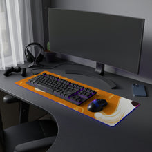 DistinctInk LED Gaming Mouse Pad with Ghost Skeleton Pumpkin Pattern Design for Halloween