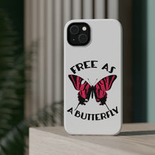 DistinctInk ToughCase for Apple iPhone, Compatible with MagSafe Charging - Free as a Butterfly - Pink