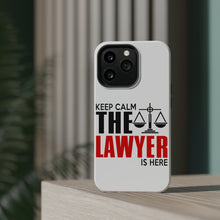 DistinctInk ToughCase for Apple iPhone, Compatible with MagSafe Charging - Keep Calm The Lawyer Is Here