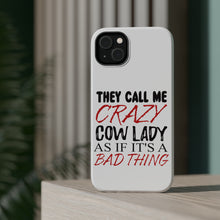 DistinctInk ToughCase for Apple iPhone, Compatible with MagSafe Charging - Crazy Cow Lady As If It's a Bad Thing