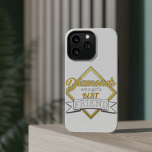 DistinctInk ToughCase for Apple iPhone, Compatible with MagSafe Charging - Diamonds Are a Girl's Best Friend