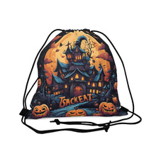 DistinctInk Drawstring Bag / Backpack with Spooky Sweet Treats Design for Halloween