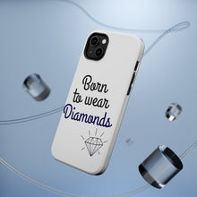 DistinctInk ToughCase for Apple iPhone, Compatible with MagSafe Charging - Born to Wear Diamonds