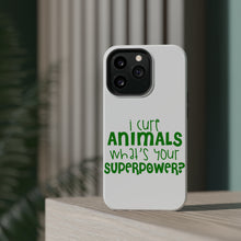 DistinctInk ToughCase for Apple iPhone, Compatible with MagSafe Charging - I Cure Animals What's Your Superpower