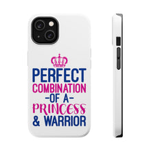 DistinctInk ToughCase for Apple iPhone, Compatible with MagSafe Charging - Perfect Combination of Princess & Warrior