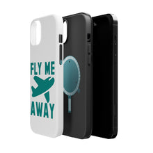 DistinctInk ToughCase for Apple iPhone, Compatible with MagSafe Charging - Fly Me Away - Travel