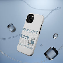 DistinctInk ToughCase for Apple iPhone, Compatible with MagSafe Charging - Why Can't Mosquitos Suck Fat Instead of Blood
