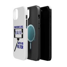 DistinctInk ToughCase for Apple iPhone, Compatible with MagSafe Charging - Confidence Level Selfie with No Filter