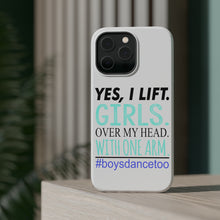 DistinctInk ToughCase for Apple iPhone, Compatible with MagSafe Charging - Yes, I Lift. Girls. Over My Head. Boys Dance Too