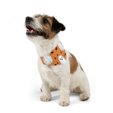 DistinctInk Adjustable Pet Banana Collar with Ghost Skeleton Cartoon Pumpkin Design for Halloween