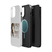DistinctInk ToughCase for Apple iPhone, Compatible with MagSafe Charging - Curly Hair Don't Care
