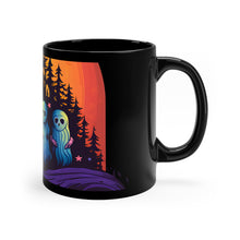 DistinctInk Black Coffee Mug - Discover Your True Path for Halloween LGBTQ+ Pride