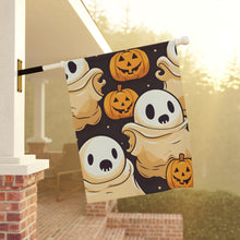 DistinctInk Garden & House Banner / Flag with Ghost Skeleton Pumpkin Pattern Design for Halloween