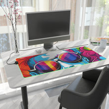 DistinctInk LED Gaming Mouse Pad with Leading with Courage and Grace Design for LGBTQ+ Pride