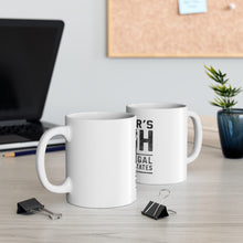DistinctInk Glossy White Coffee / Tea Mug - Runner's High Still Legal in All 50 States