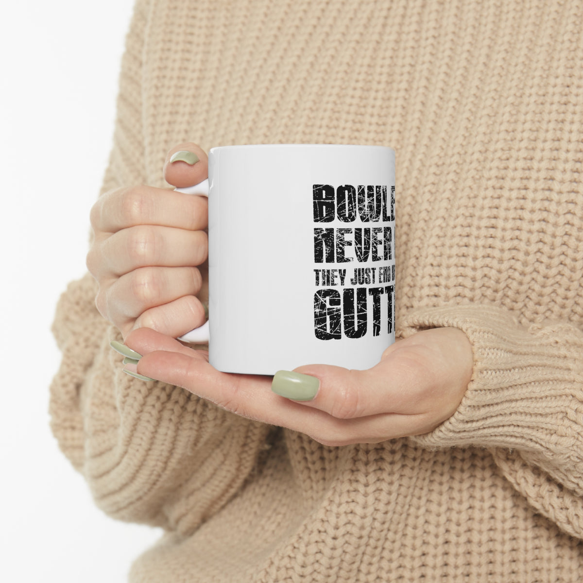 Glossy White Coffee / Tea Mug - Bowlers Never Die They End Up In The Gutter, view 10