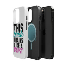 DistinctInk ToughCase for Apple iPhone, Compatible with MagSafe Charging - This Bride Trains Like a Beast