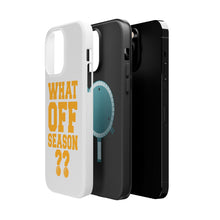 DistinctInk ToughCase for Apple iPhone, Compatible with MagSafe Charging - What Off Season? Basketball