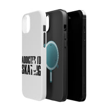 DistinctInk ToughCase for Apple iPhone, Compatible with MagSafe Charging - Addicted to Skating