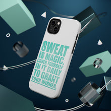 DistinctInk ToughCase for Apple iPhone, Compatible with MagSafe Charging - Sweat is Magic Cover Yourself Daily Grand Wishes