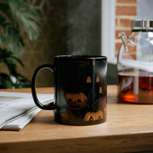 DistinctInk Black Coffee Mug - Spooky All Hallows' Eve for Halloween