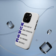 DistinctInk ToughCase for Apple iPhone, Compatible with MagSafe Charging - Nurse Never Gives Up