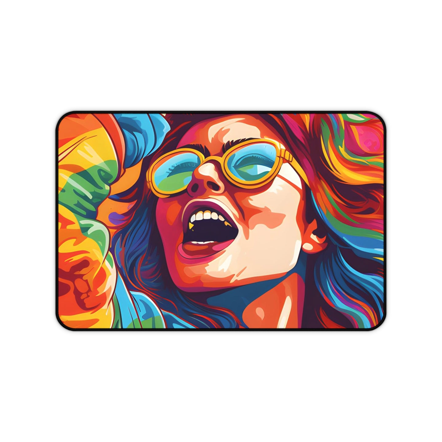 DistinctInk Desk Mat with Addictive Adventure Story Design for LGBTQ+ Pride