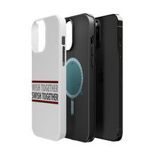 DistinctInk ToughCase for Apple iPhone, Compatible with MagSafe Charging - Wish Together Swish Together Basketball