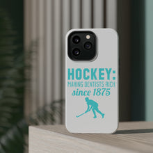 DistinctInk ToughCase for Apple iPhone, Compatible with MagSafe Charging - Hockey Making Dentists Rich Since 1875