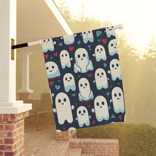 DistinctInk Garden & House Banner / Flag with Skelephants and Ghostly Ghouls Design for Halloween