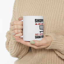 DistinctInk Glossy White Coffee / Tea Mug - Shopping is an Art I'm an Artist Respect