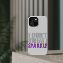 DistinctInk ToughCase for Apple iPhone, Compatible with MagSafe Charging - I Don't Sweat I Sparkle