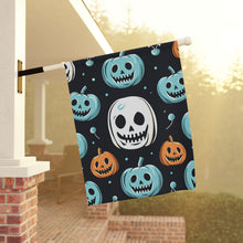 DistinctInk Garden & House Banner / Flag with Skele-Ghostly Pumpkin Patch Design for Halloween