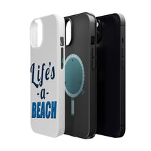 DistinctInk ToughCase for Apple iPhone, Compatible with MagSafe Charging - Life's a Beach