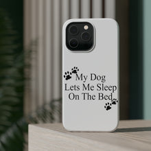 DistinctInk ToughCase for Apple iPhone, Compatible with MagSafe Charging - My Dog Lets Me Sleep On The Bed