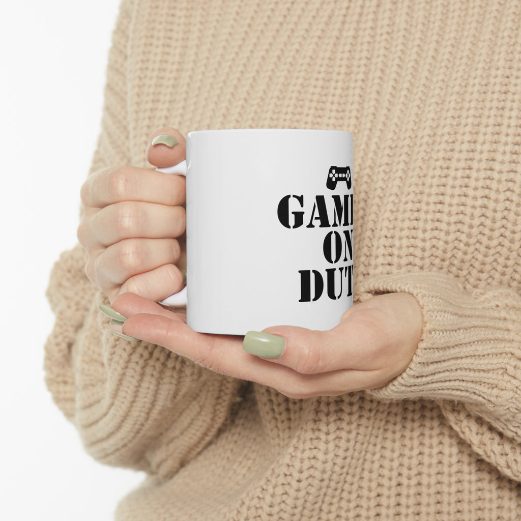 Glossy White Coffee / Tea Mug - Gamer on Duty Video Games, view 10