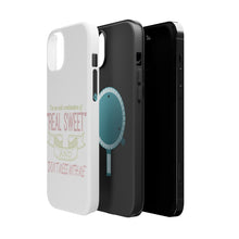 DistinctInk ToughCase for Apple iPhone, Compatible with MagSafe Charging - Odd Combination Real Sweet & Don't Mess With Me