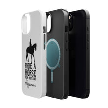 DistinctInk ToughCase for Apple iPhone, Compatible with MagSafe Charging - Ride A Horse for Instant Happiness