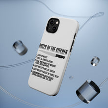 DistinctInk ToughCase for Apple iPhone, Compatible with MagSafe Charging - Rules of the Kitchen - Chef Is Right