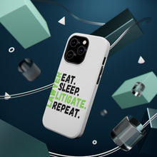 DistinctInk ToughCase for Apple iPhone, Compatible with MagSafe Charging - Lawyer Eat Sleep Litigate Repeat