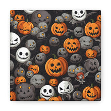 DistinctInk Canvas Wall Art with Haunted Harvest Time for Halloween