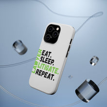 DistinctInk ToughCase for Apple iPhone, Compatible with MagSafe Charging - Lawyer Eat Sleep Litigate Repeat