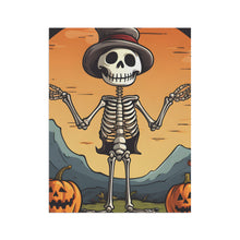 DistinctInk Garden & House Banner / Flag with Skelefun Halloween Design for Halloween