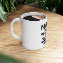 DistinctInk Glossy White Coffee / Tea Mug - Money Can't Buy Happiness, Rather Cry in Jaguar