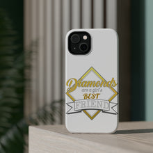 DistinctInk ToughCase for Apple iPhone, Compatible with MagSafe Charging - Diamonds Are a Girl's Best Friend