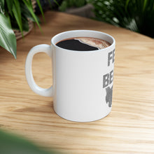 DistinctInk Glossy White Coffee / Tea Mug - Fear the Beard